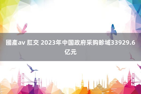 國產av 肛交 2023年中国政府采购畛域33929.6亿元