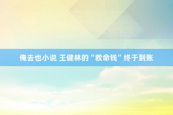 俺去也小说 王健林的“救命钱”终于到账