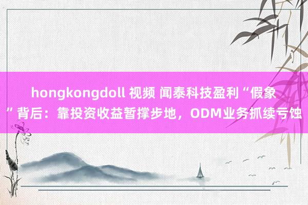 hongkongdoll 视频 闻泰科技盈利“假象”背后：靠投资收益暂撑步地，ODM业务抓续亏蚀