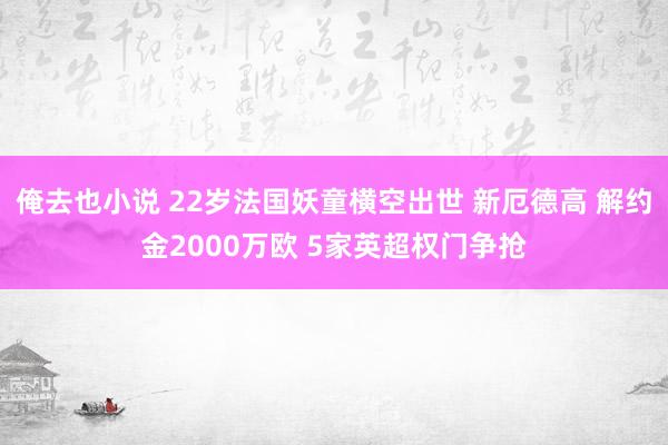 俺去也小说 22岁法国妖童横空出世 新厄德高 解约金2000万欧 5家英超权门争抢